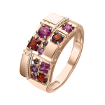 Damenring mit Amethyst und Granat 