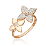 Women's ring with zirconia 
