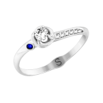 Women's ring with zirconia 