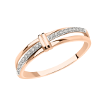 Women's ring with zirconia 