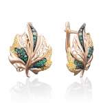 Earrings with zirconia 