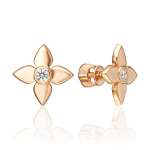 Earrings with zirconia 