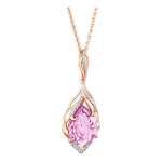 Pendant with zirconia and amethyst 