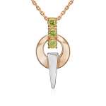 Pendant with chrysolite 