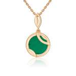 Pendant with green agate 