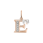 Pendant "E" with zirconia 