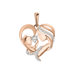 Pendant Heart  "Mother and child" 