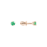 Stud earrings with emeralds 