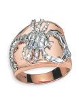 Men's ring with  zirconia 