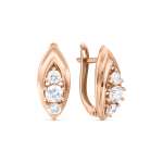 Earrings with zirconia 