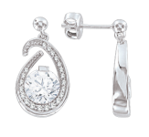 stud earrings with zirconia 