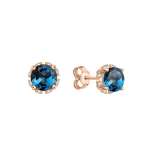 Ohrstecker mit London Blue Topas und Zirkonia 