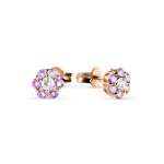 Ohrstecker mit Zirkonia und Amethysten 