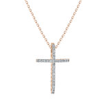 Goldkette mit Kreuz und Brillanten 
