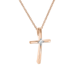 Goldkette mit Kreuz und Brillant 