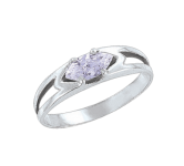 Ladies Ring with Amethyst 