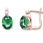 Ohrhänger mit Smaragd und Zirkonia 