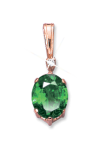 Pendant with emerald and zirconia 