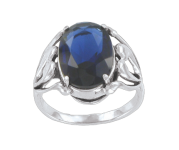 Ladies Ring with sapphire 