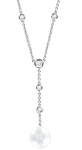 Necklace with pearl and zirconia 