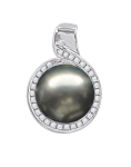 pendant with pearl and zirconia 