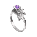 Ladies Ring with amethyst 