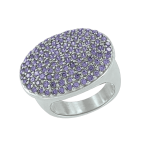 Кольцо с фиолетовыми фианитами 