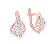 Earrings with zirconia 