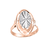 Women's ring with diamond facets 
