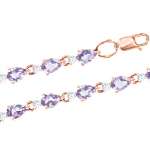 Bracelet with amethysts and zirconia 