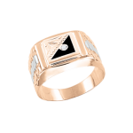 Men's ring with a zirconia 