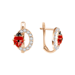 Earrings with zirconia 