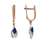 Earrings with sapphire and diamonds 