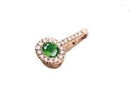 Pendant with emerald and diamonds 