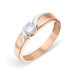 Women's ring with zirconia 