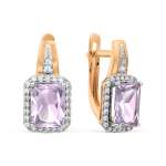 Ohrhänger mit Amethyst und Zirkonia 