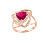 Women's ring with ruby 