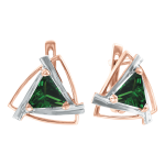 Earrings with emerald 