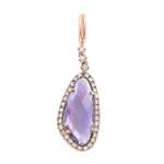 Pendant with amethyst and diamonds 