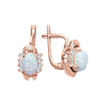 Ohrhänger mit Opal und Zirkonia 