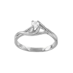 Women's ring with zirconia 