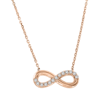 Necklace with pendant "Infinity" and zirconia 