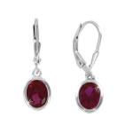 Earrings with red zirconia 