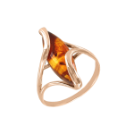 Women's ring with amber 