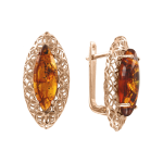 Earrings with amber 