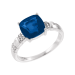Женское кольцо с бриллиантами и топазом 