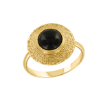 Women's ring with onyx 