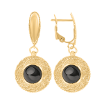Earrings with onyx 