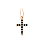 Pendant cross with black zirconia 