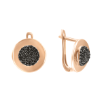 Earrings with black zirconia 